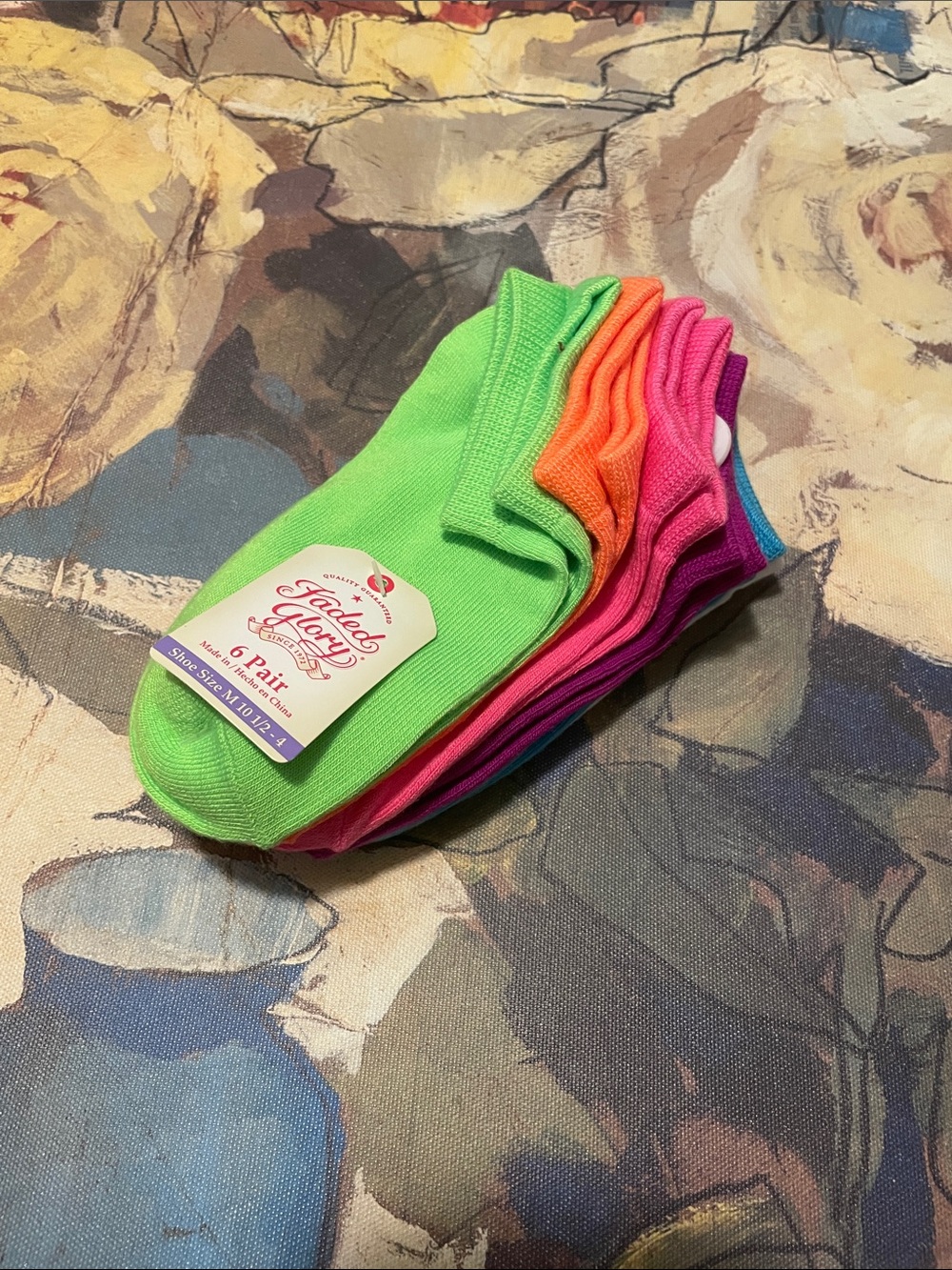 6 Pairs of Girl’s Neon Socks